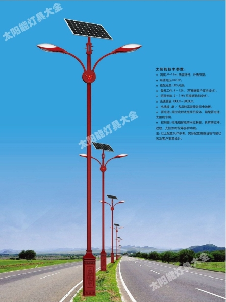 咸阳市8 米太阳能路灯庭院灯 - 方案
